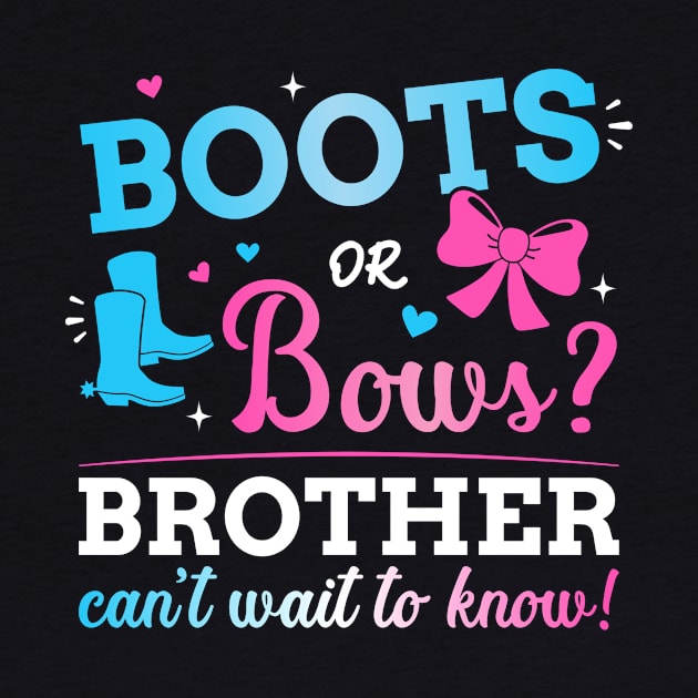 Gender reveal boots or bows brother matching baby party by Designzz